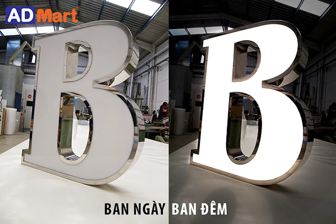 Bảng hiệu chữ nổi inox mặt mica sáng mặt bảng hiệu chữ nổi inox mặt mica sáng mặt chữ