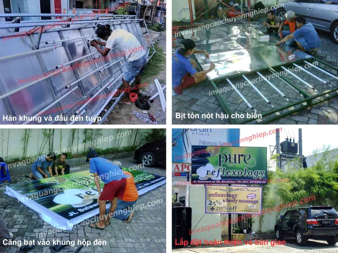 Quy cách gia công bảng hiệu hộp đèn hiflex bảng hiệu hộp đèn hiflex quy cách gia công khung sắt