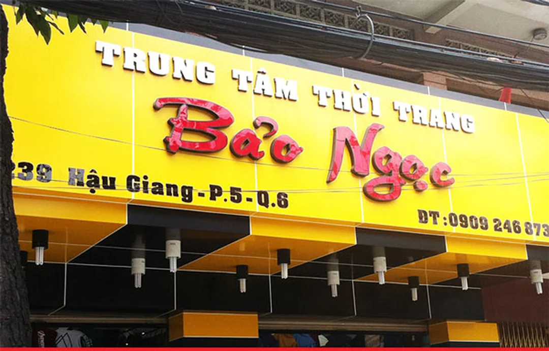 bảng hiệu nhôm alu mặt tiền cửa hàng