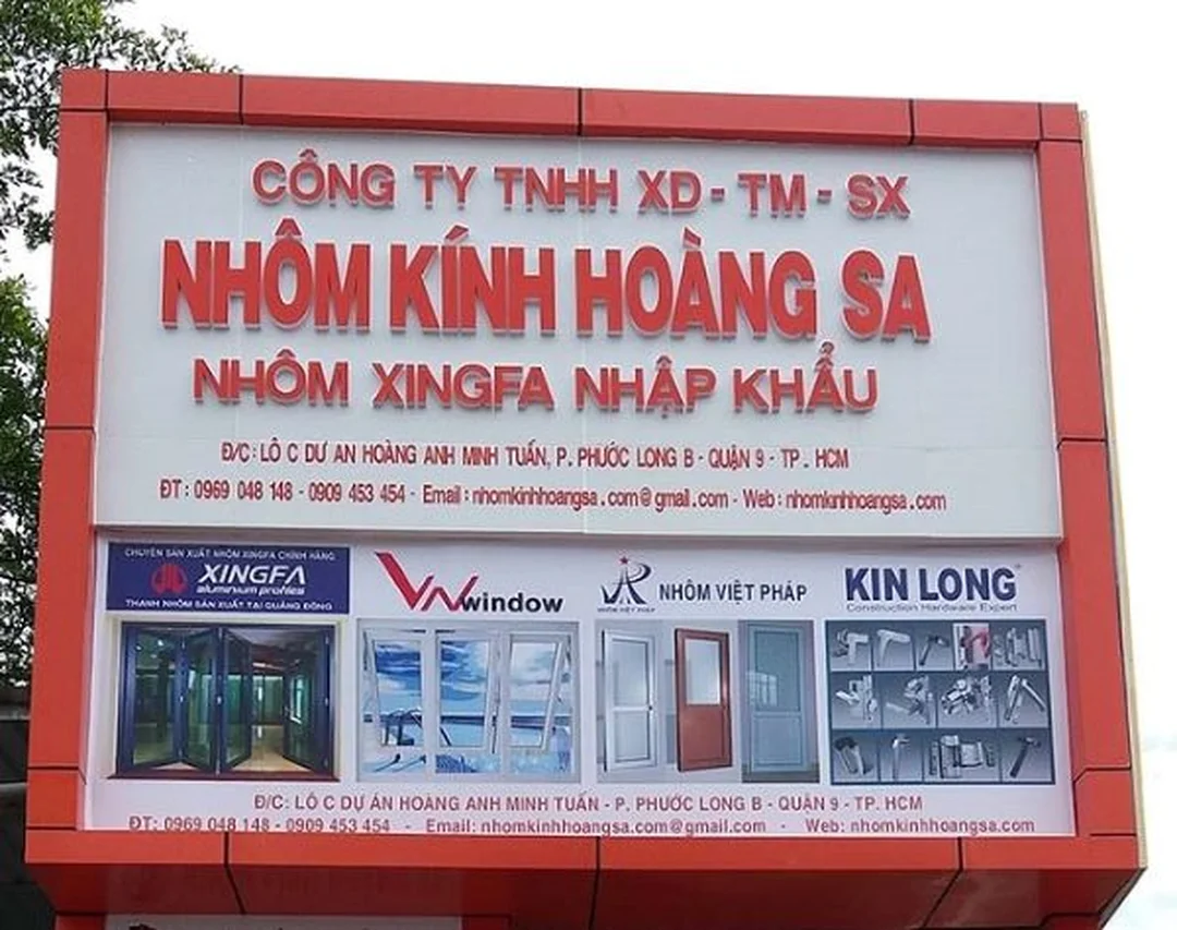 bảng hiệu nhôm alu phối chữ nổi