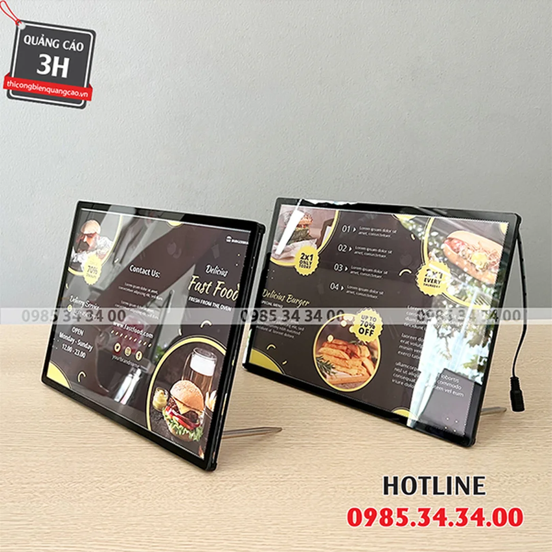 Bảng hộp đèn LED siêu mỏng bảng hộp đèn led siêu mỏng dùng cho menu và poster