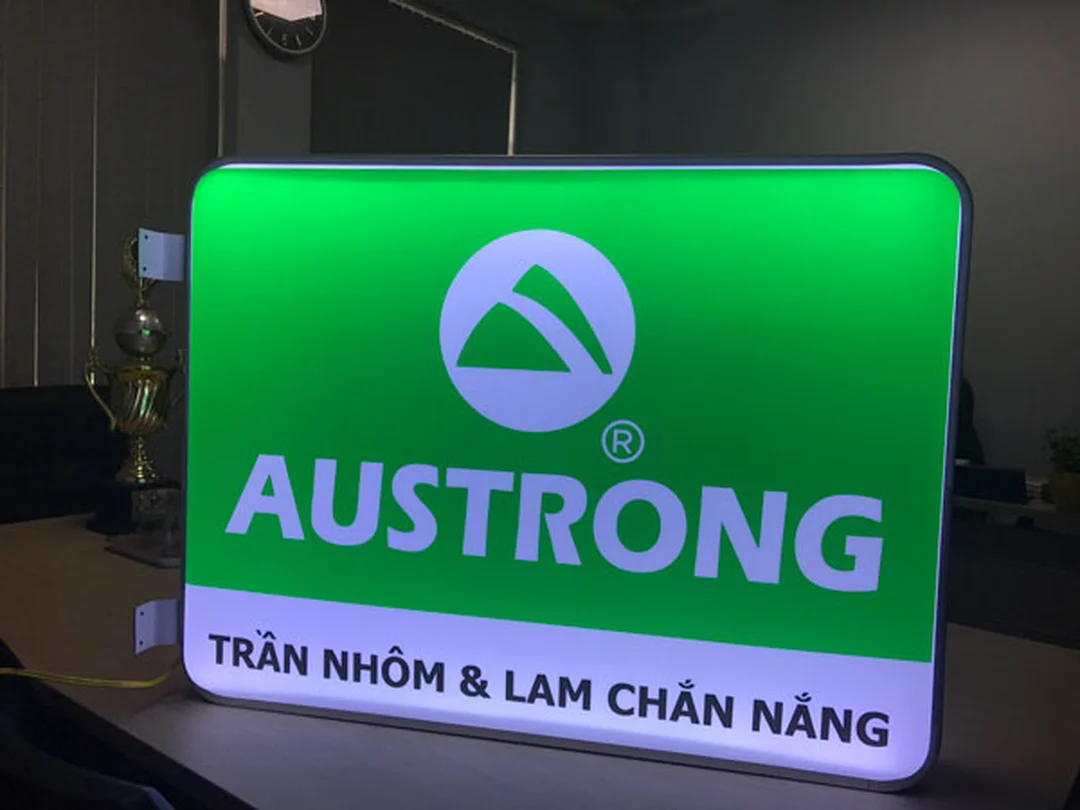 cách làm hộp đèn quảng cáo mica hút nổi sang trọng