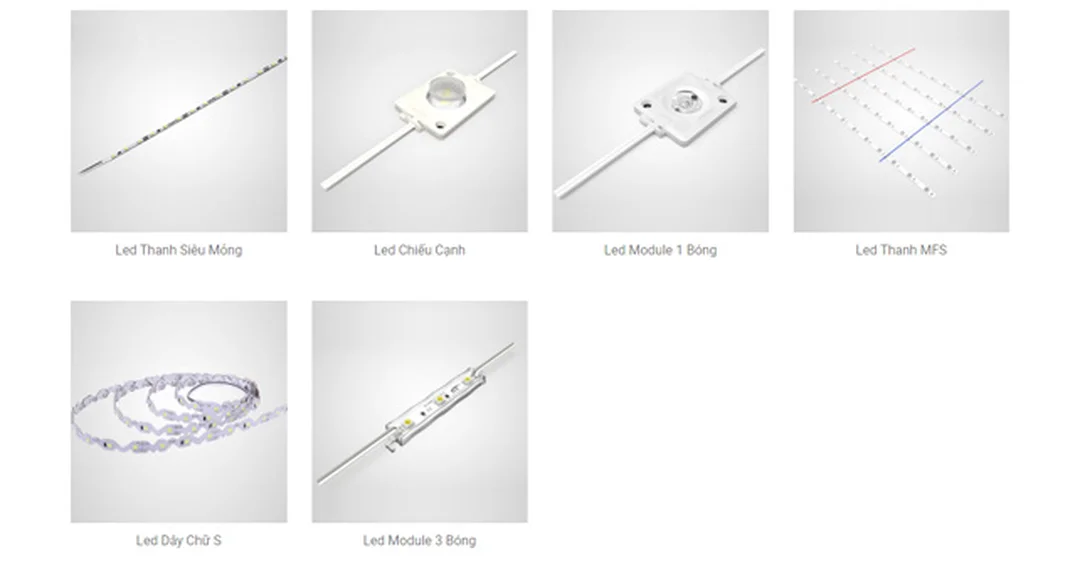 giá hộp đèn siêu mỏng khác nhau theo LED thanh và độ sáng