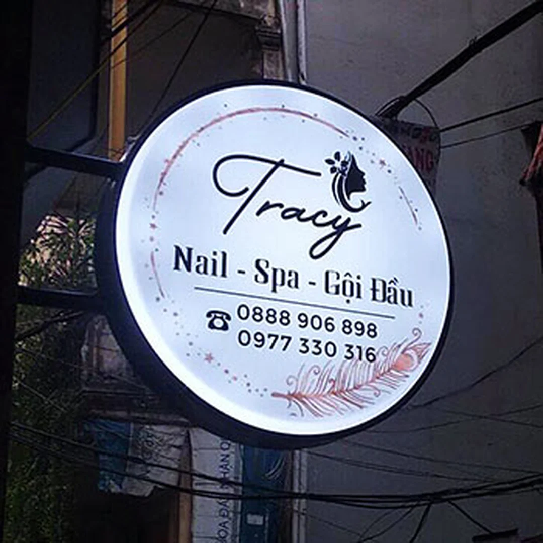 hộp đèn quảng cáo spa hút nổi cho mặt tiền spa đẹp