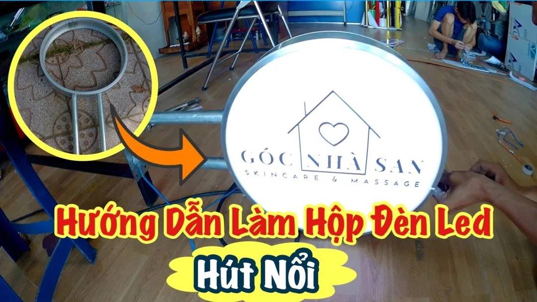 Hướng dẫn làm hộp đèn bạt hiflex đèn LED