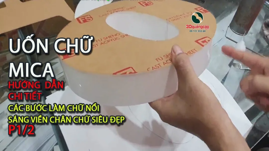 Hướng dẫn uốn chữ mica siêu đẹp cho bảng hiệu chữ nổi