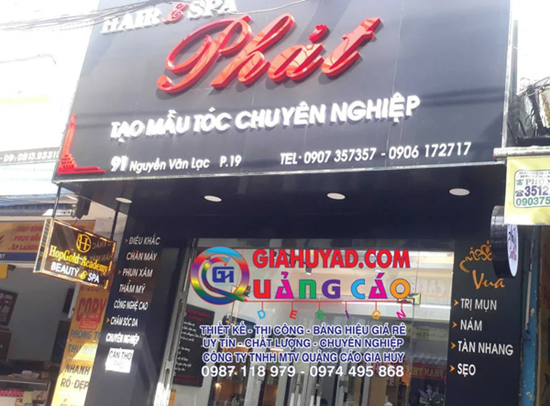 Kết cấu bảng hiệu alu chữ nổi ngoài trời kết cấu bảng hiệu alu chữ nổi với nền alu và chữ nổi ngoài trời