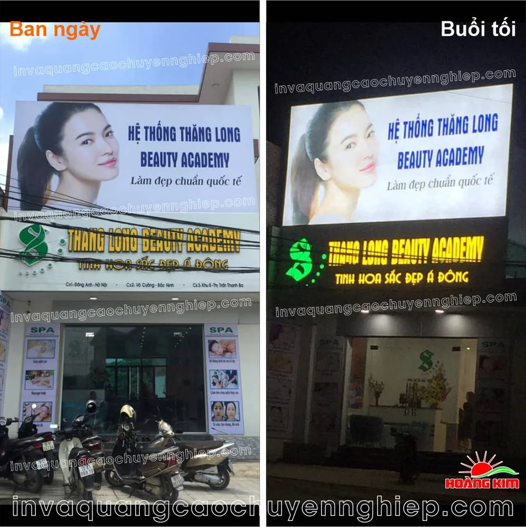 làm bảng hiệu hộp đèn với khung và mặt xuyên sáng