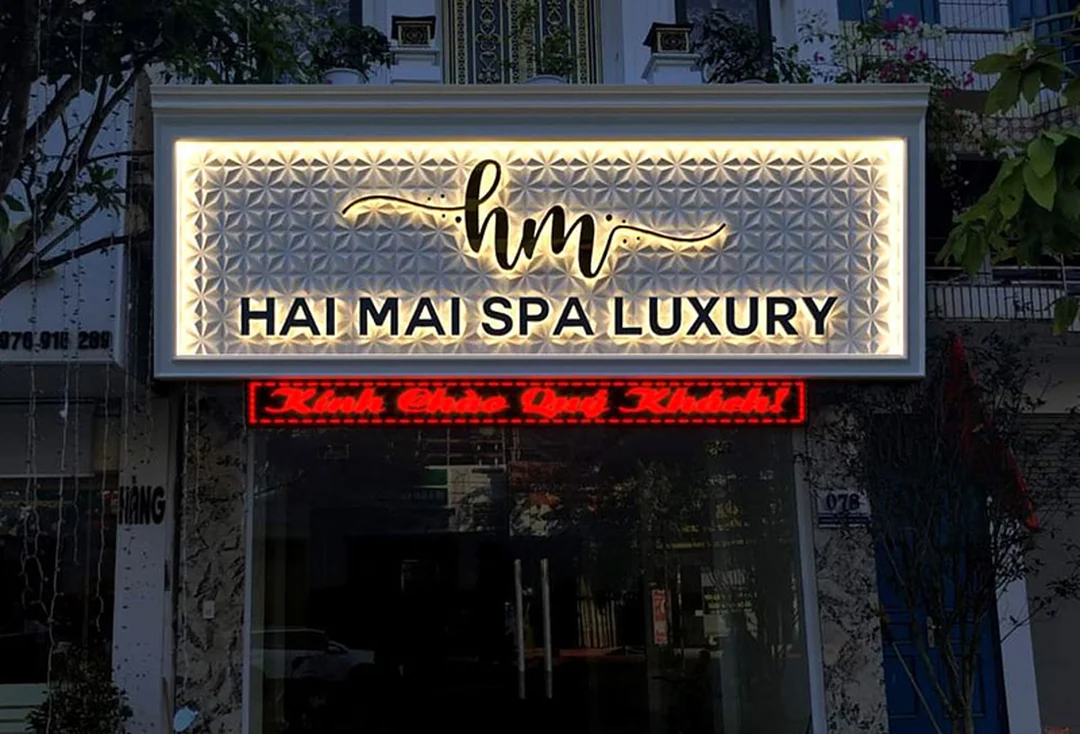 mẫu bảng hiệu hộp đèn spa dùng cho câu hỏi thường gặp