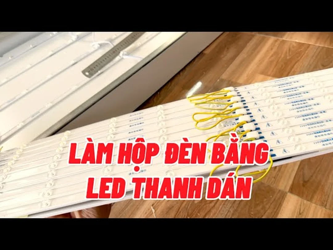 Video hướng dẫn làm hộp đèn LED nền mica dán decal